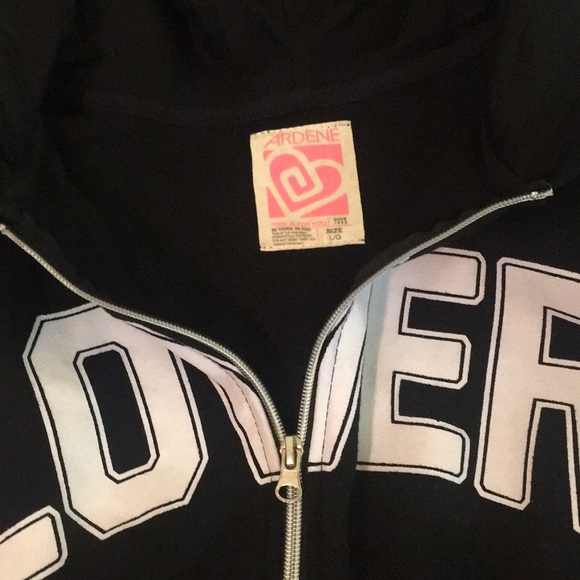 LOVER Black and White Hoodie - Picture 5 of 5
